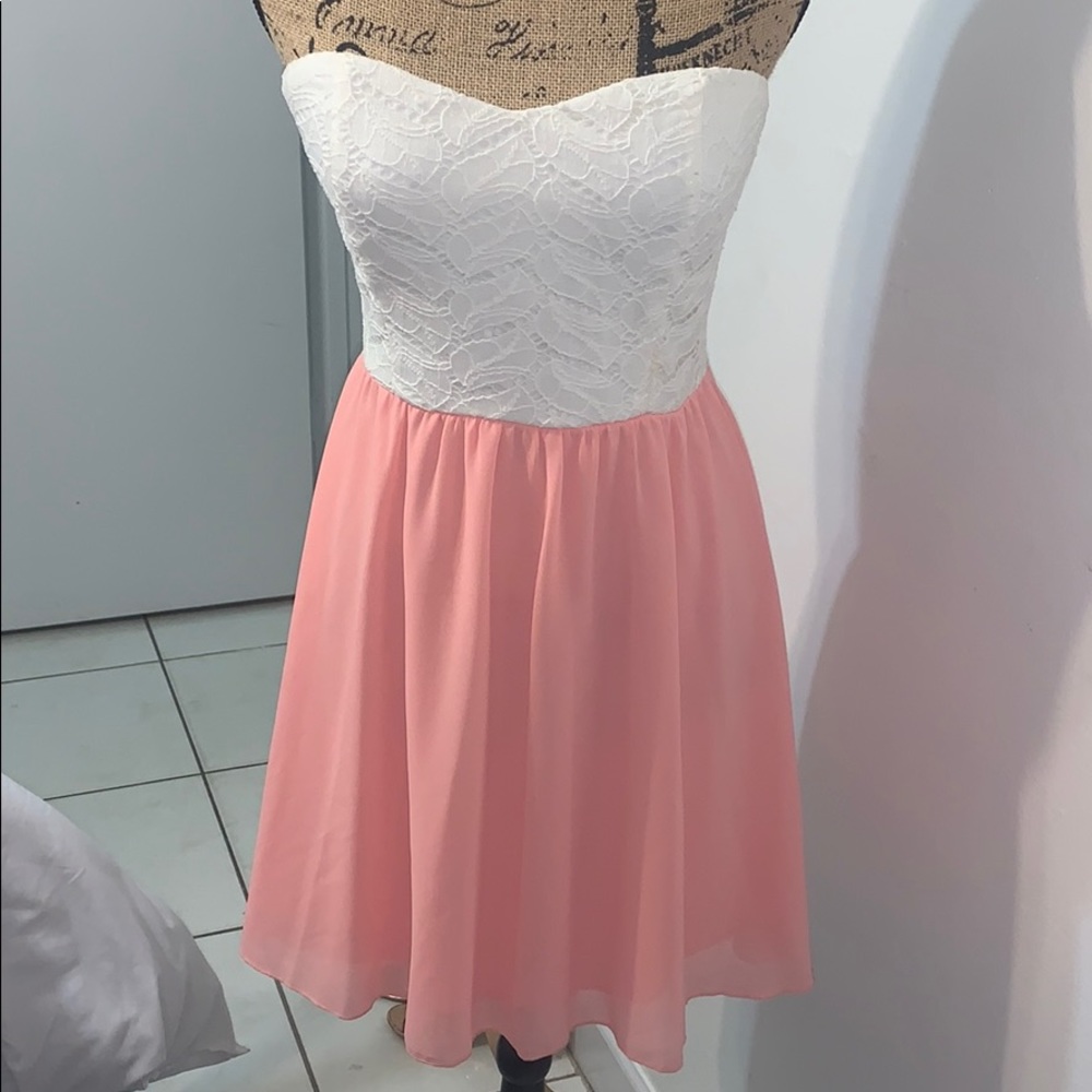 White lace & pink dress 💗 (sun dress 👗)